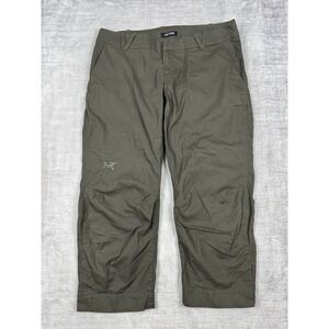 Arc'teryx Pants Women's 10 Gray Parapet Capri Cropped Hiking Reflective Outdoors